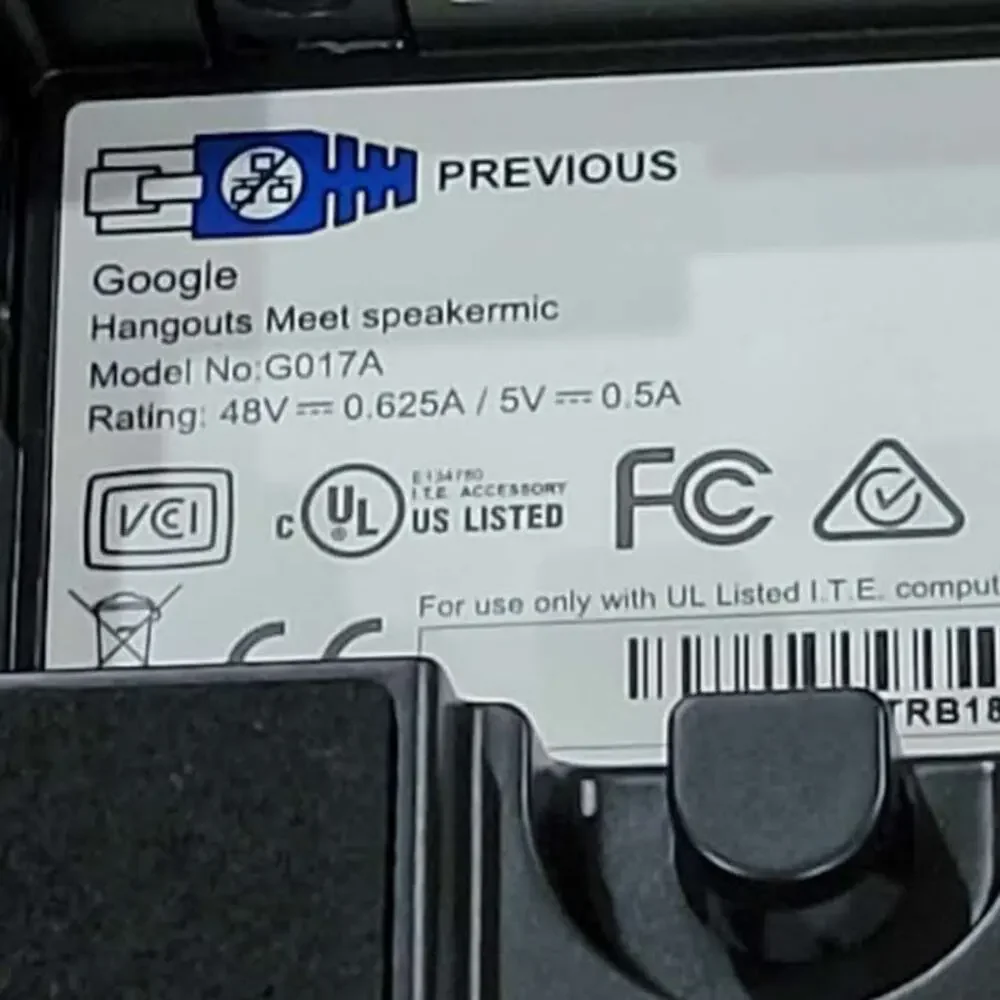 Google G017A Google Hangouts Meet Conference SpeakerMic - No AC Adapter